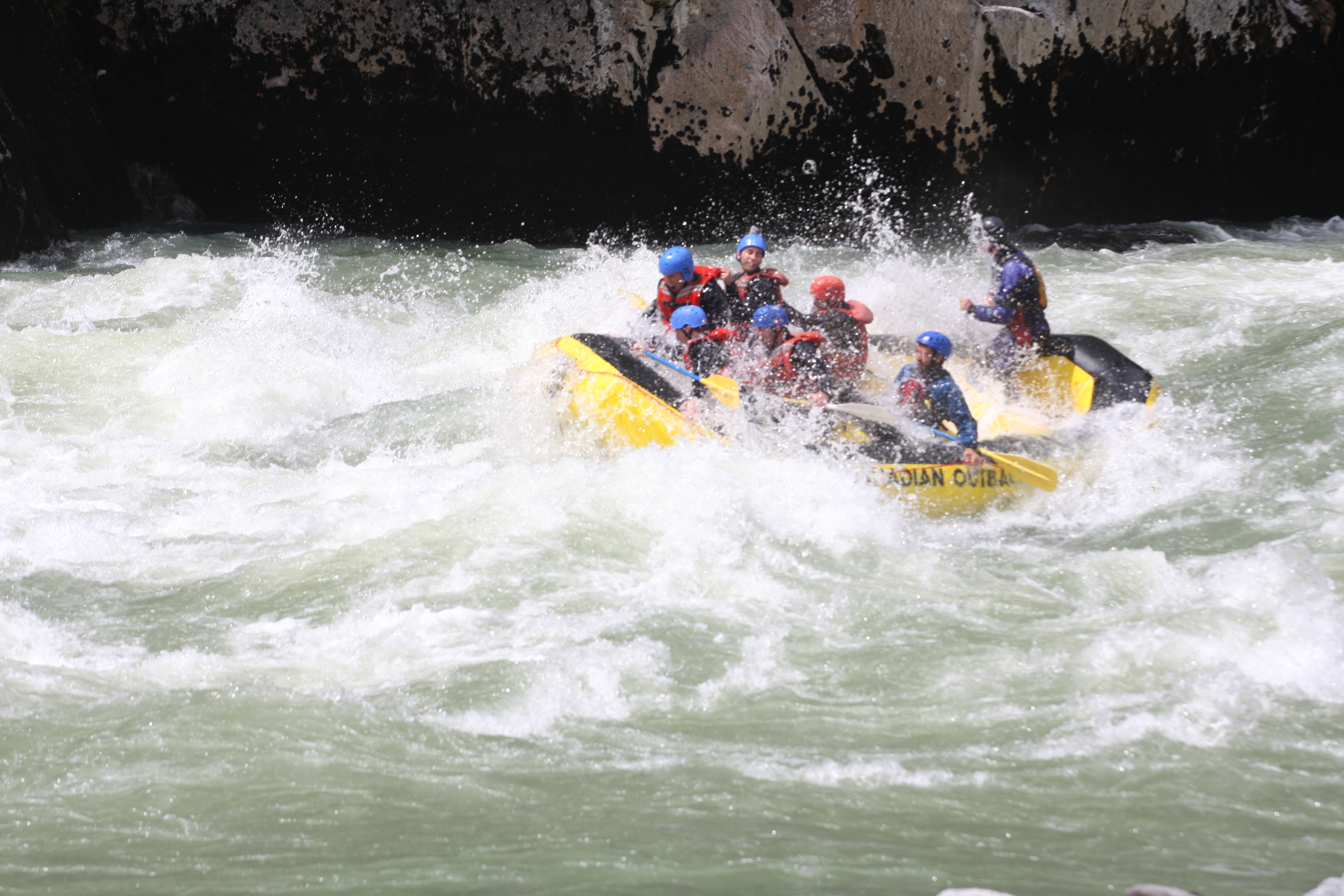 River rapids, Squamish BC, Elaho River, Canadian Outback, River guides, group rafting