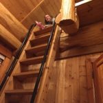 In the loft of the Legacy Cabin
