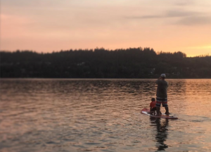 Paddleboarding Porpoise Bay. Photo: Mary Ann Bell