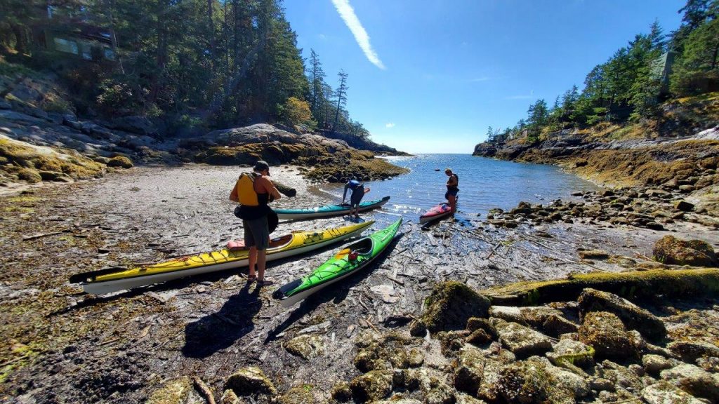 Kayaking from Porpoise Bay