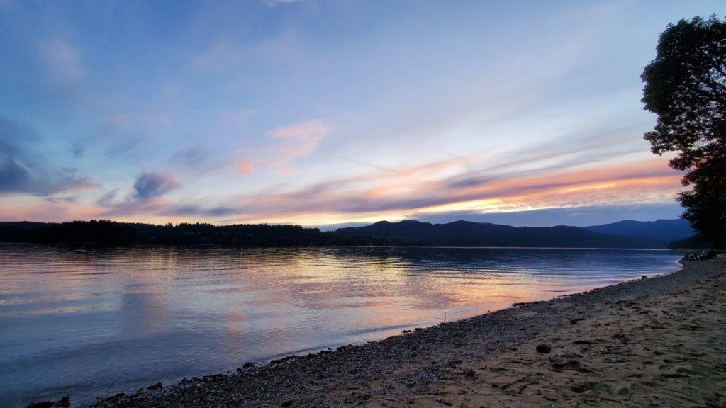 Sundown at Porpoise Bay Provincial Park